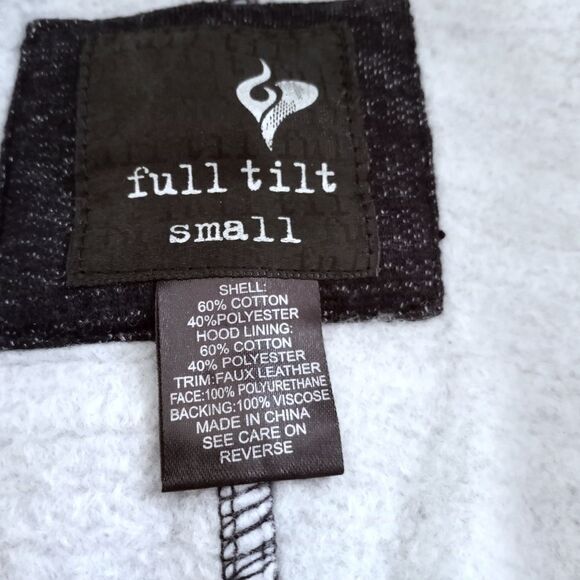 FULL TILT CHARCOAL HOODED COAT SZ.S EUC - Picture 5 of 6